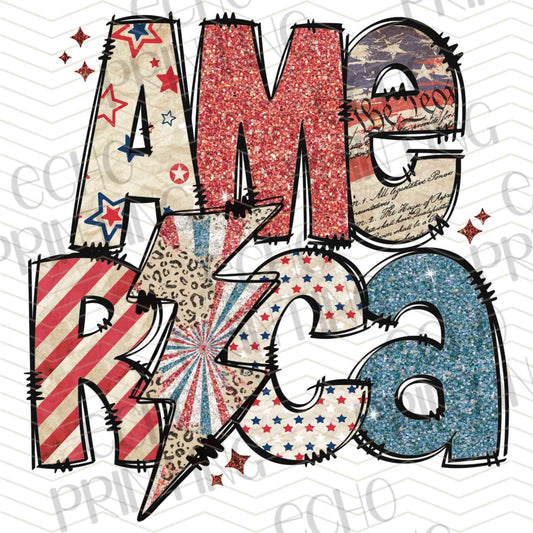 FOJG 140 - AMERICA TYPOGRAPHY BLOCK