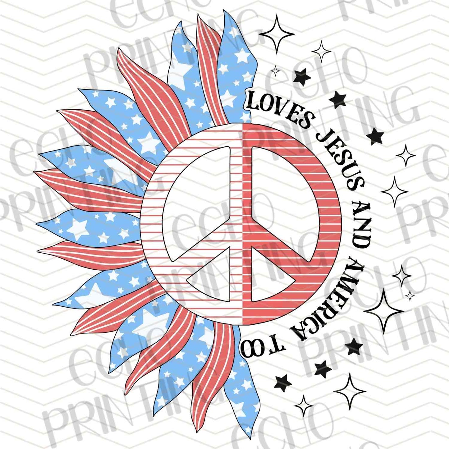 FOJG 152 - PATRIOTIC PEACE SIGN