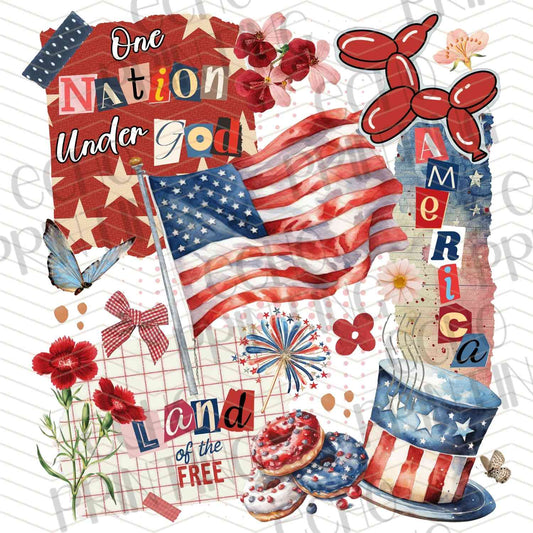 FOJG 159 - VINTAGE PATRIOTIC COLLAGE