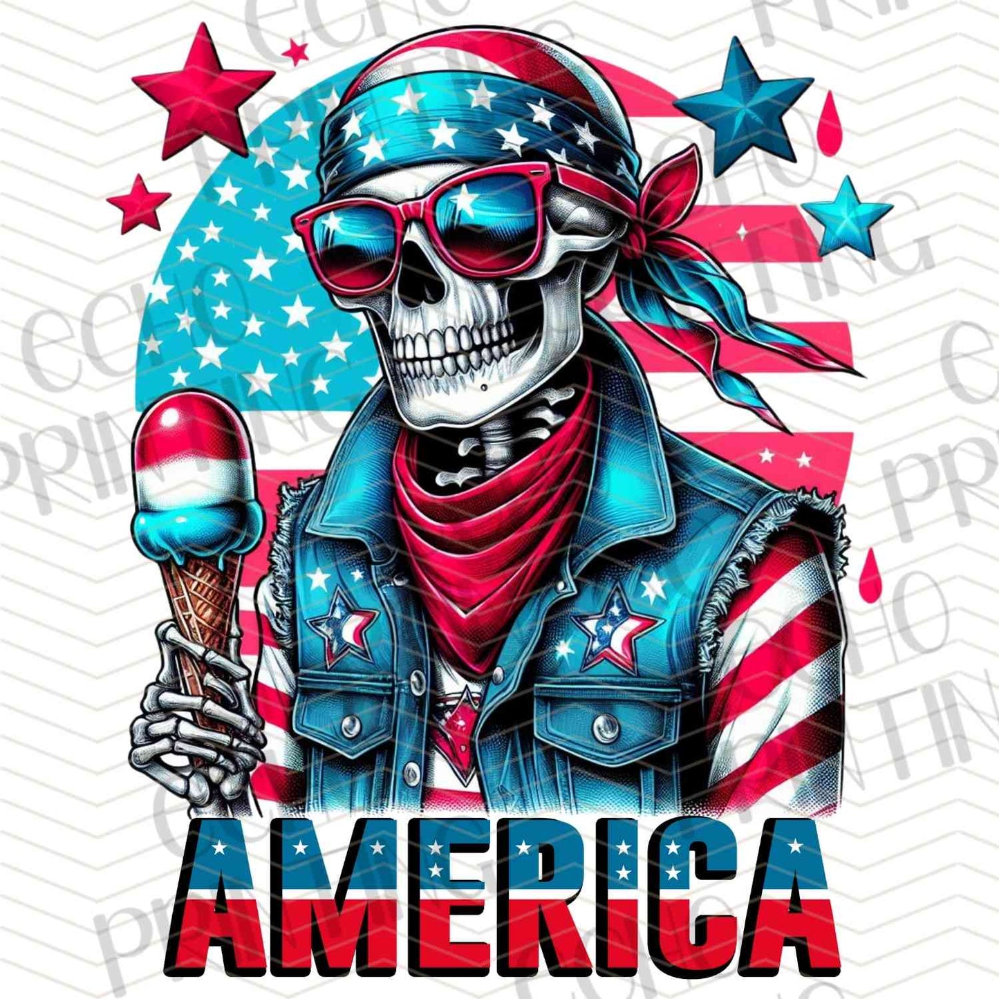 FOJG 16 - SKULL AMERICA PATRIOTIC