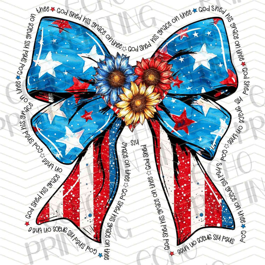 FOJG 189 - PATRIOTIC FLORAL BOW
