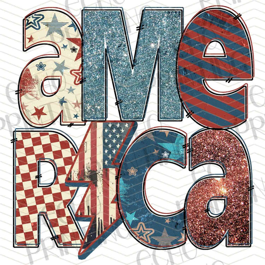 FOJG 246 - AMERICA PATCH TEXT