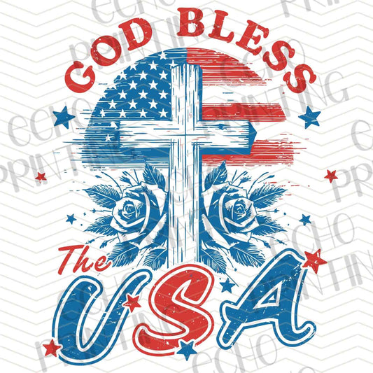 FOJG 260 - GOD BLESS USA CROSS