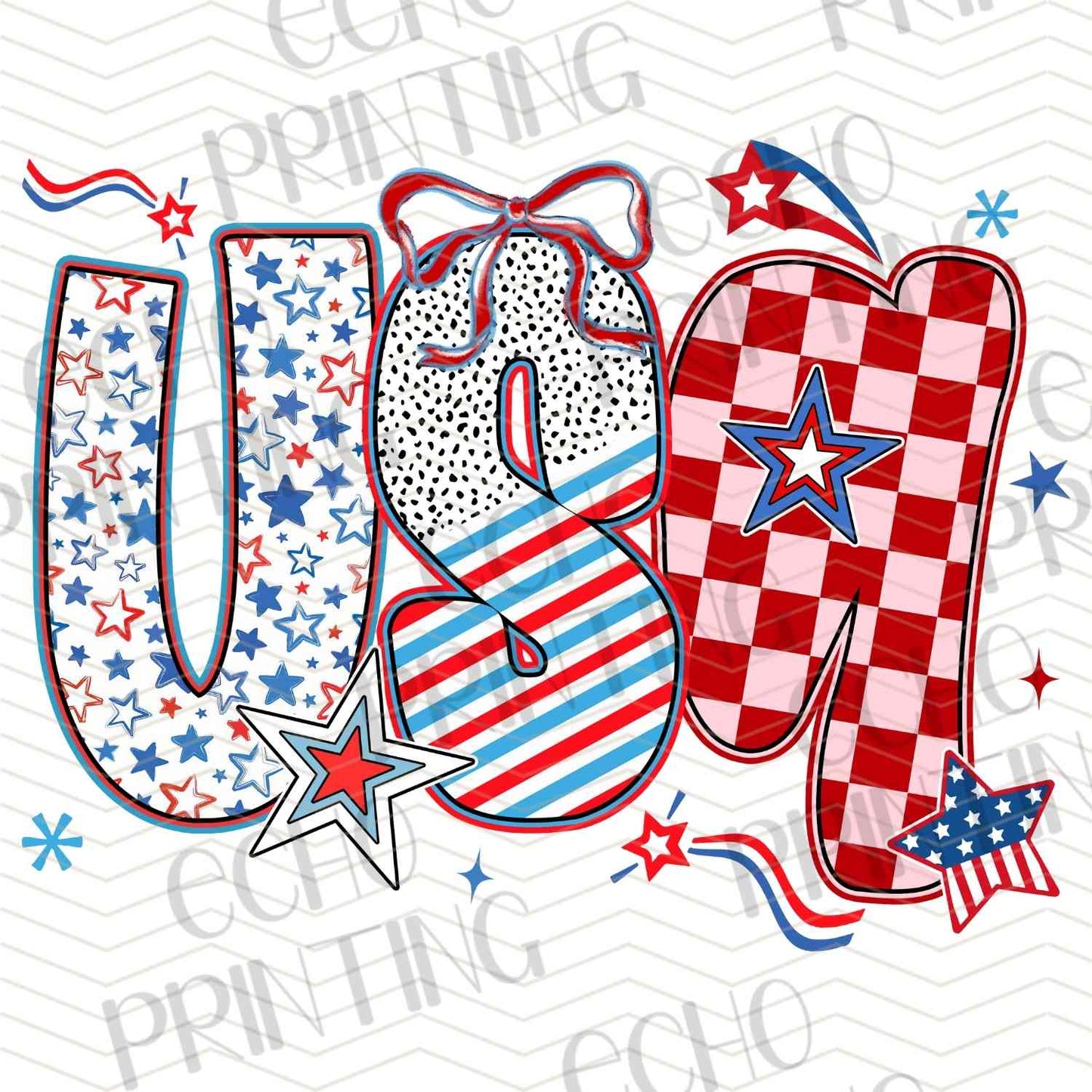 FOJG 285 - USA PATCH LETTERS