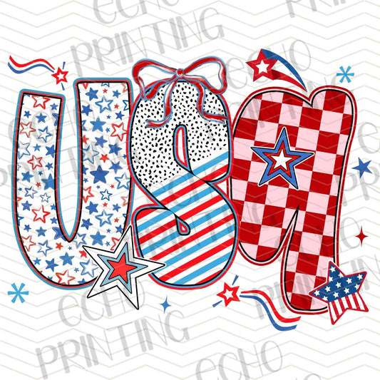 FOJG 285 - USA PATCH LETTERS