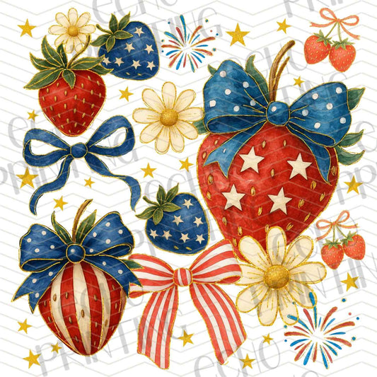 FOJG 297 - PATRIOTIC FLORAL ORNAMENT