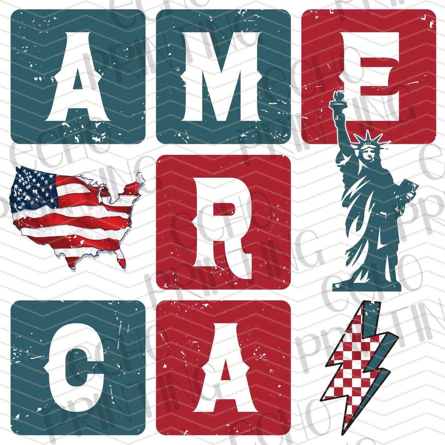 FOJG 309 - AMERICA BLOCK LETTERS