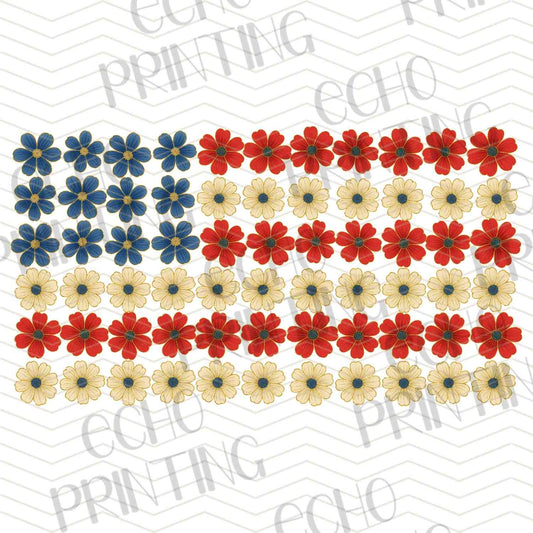 FOJG 324 - PATRIOTIC DAISY STRIPE