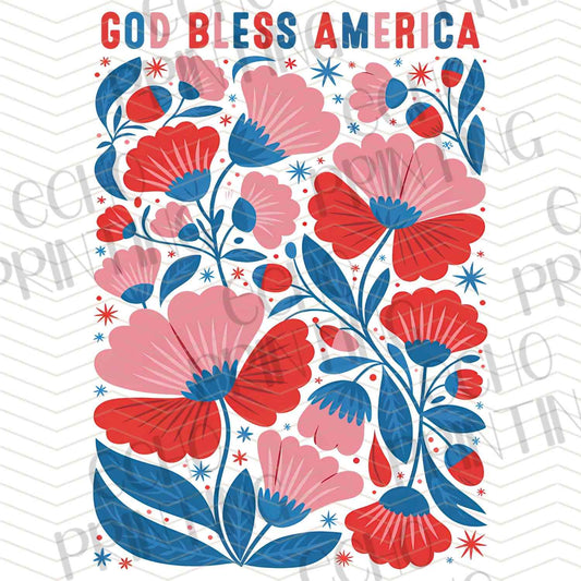 FOJG 327 - GOD BLESS AMERICA FLORAL