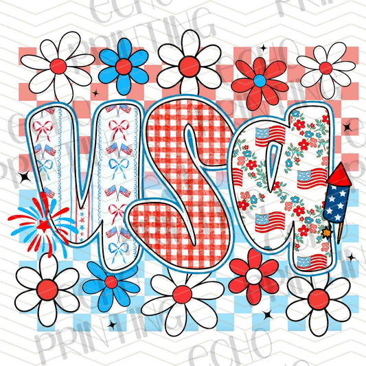 FOJG 337 - USA FLORAL LETTERS