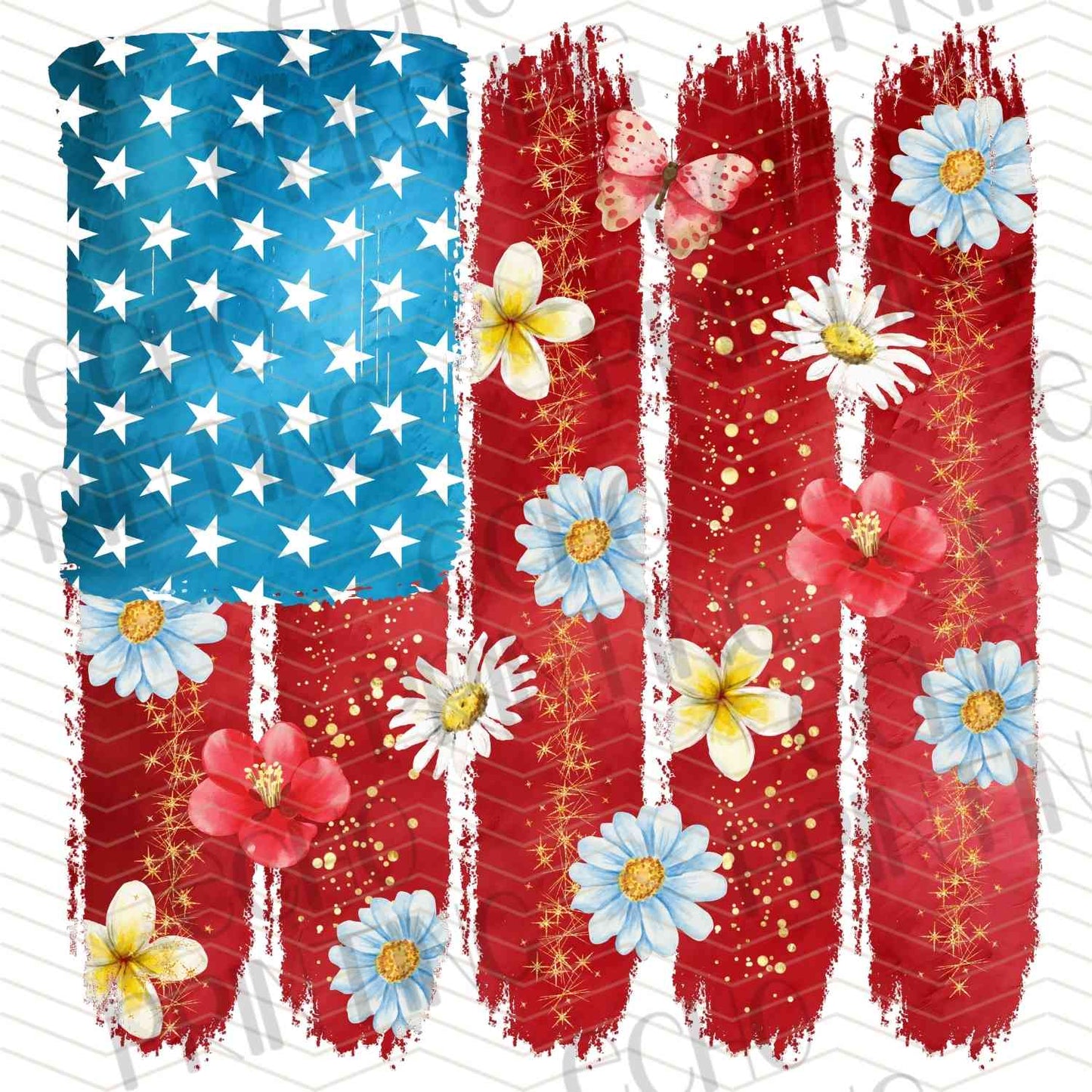 FOJG 348 - DAISY FLAG PATTERN