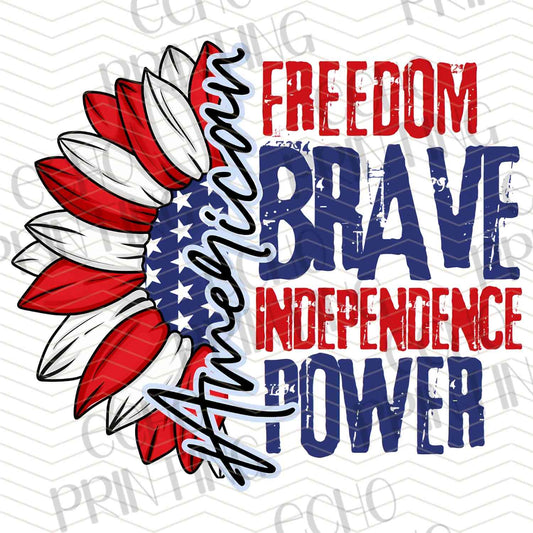 FOJG 41 - FREEDOM BRAVE INDEPENDENCE POWER