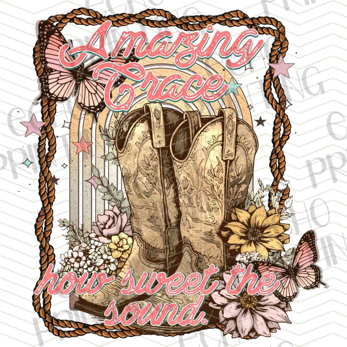 FOJG 433 - PATRIOTIC WESTERN FLORAL