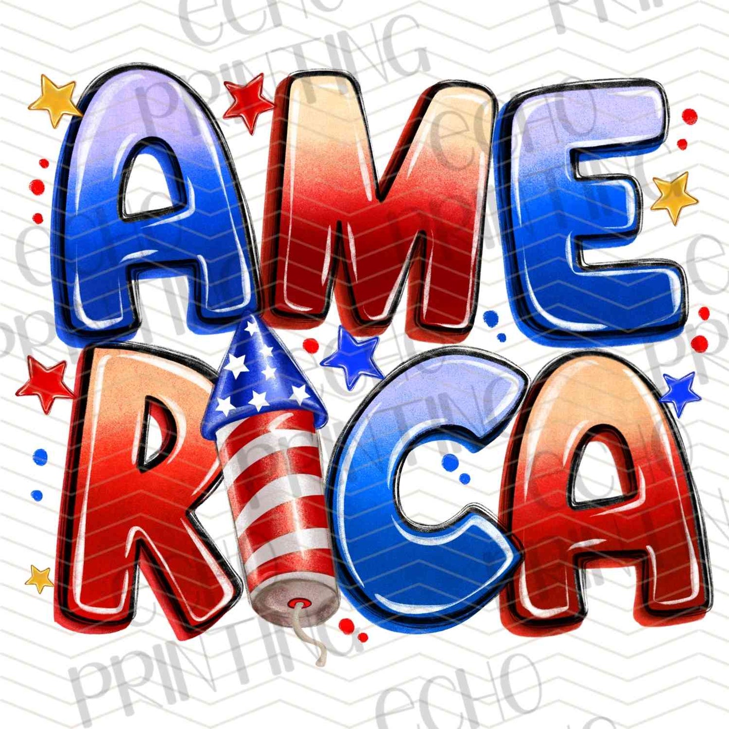 FOJG 445 - AMERICA BLOCK LETTERS