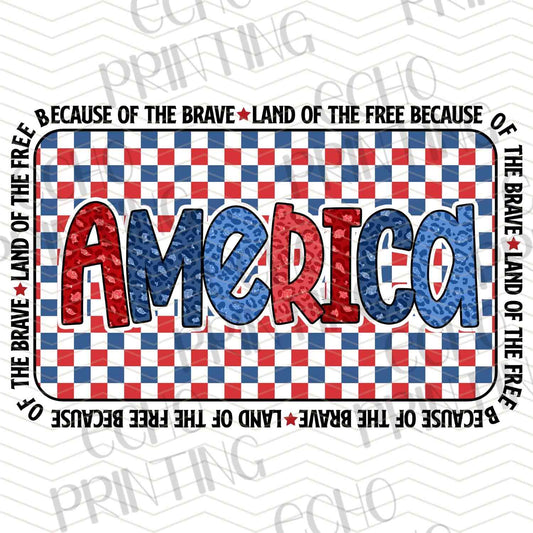 FOJG 45 - AMERICA CHECKERBOARD TYPOGRAPHY