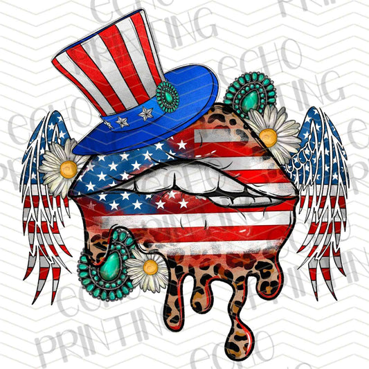 FOJG 485 - LEOPARD FLAG LIPS