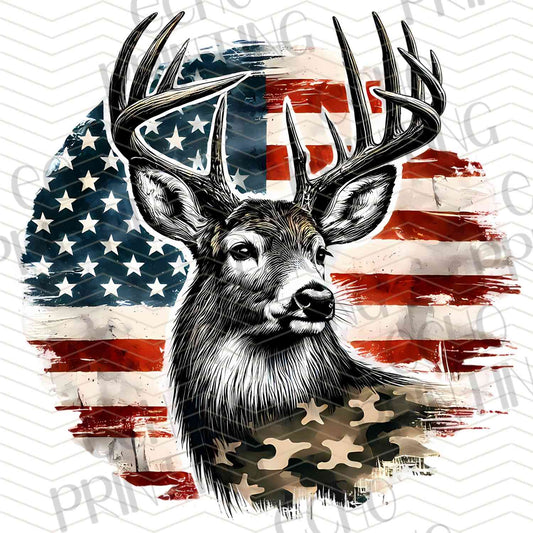FOJG 496 - PATRIOTIC DEER PORTRAIT