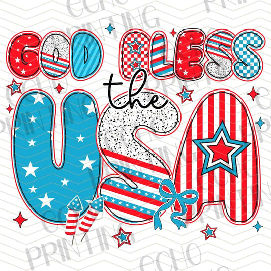 FOJG 510 - GOD BLESS USA TYPOGRAPHY