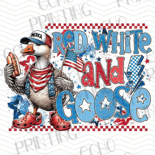 FOJG 564 - RED WHITE AND GOOSE