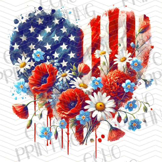 FOJG 644 - USA FLORAL FLAG