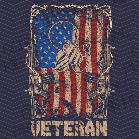 FOJG 648 - PATRIOTIC VETERAN SKULL