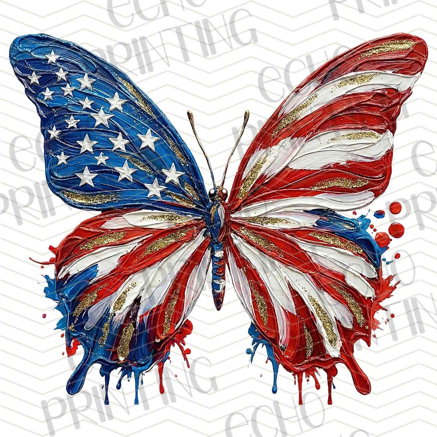 FOJG 653 - AMERICAN FLAG BUTTERFLY