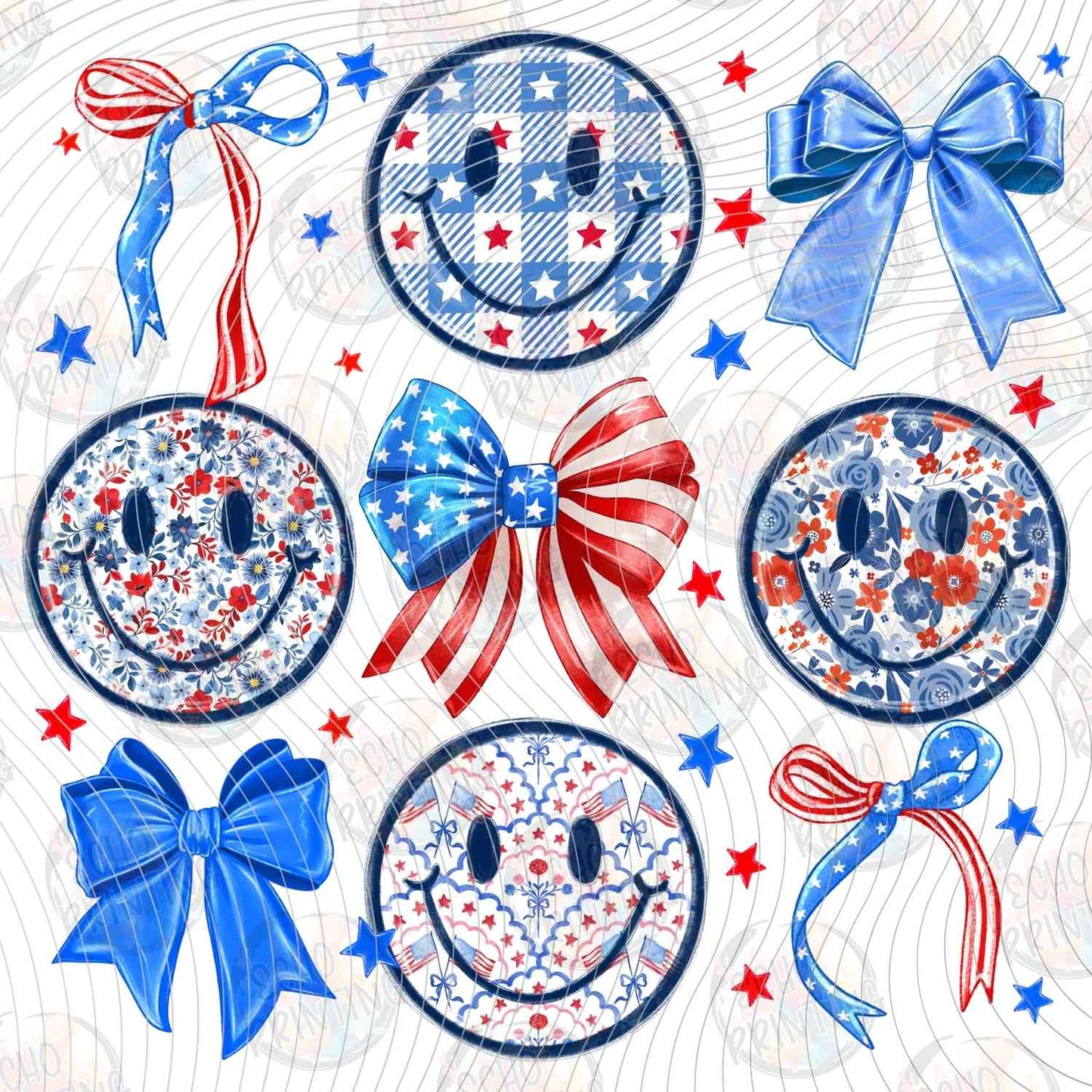 FOJG 679 - USA BOWS ORNAMENTS