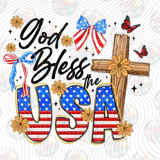 FOJG 745 - GOD BLESS USA CROSS
