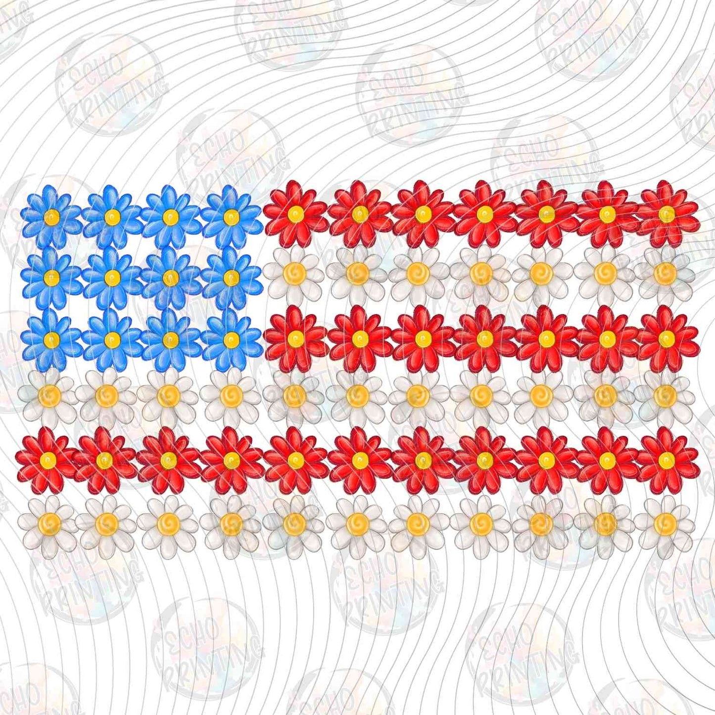 FOJG 754 - FLORAL AMERICAN FLAG