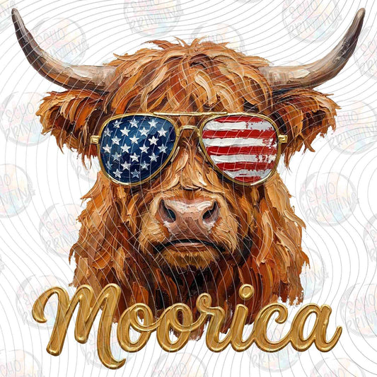 FOJG 774 - PATRIOTIC HIGHLAND COW