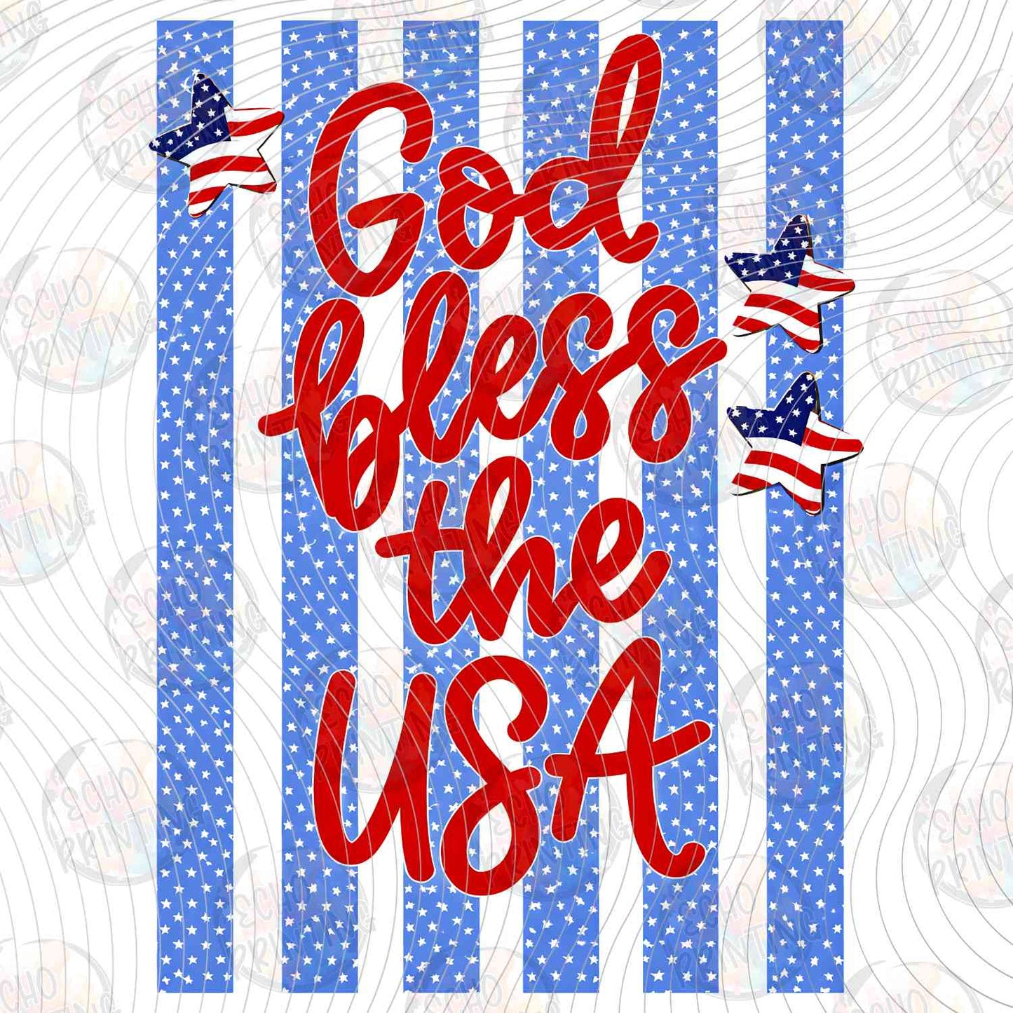 FOJG 777 - GOD BLESS THE USA PATRIOTIC STRIPES