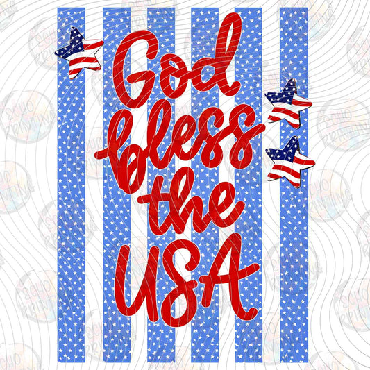 FOJG 777 - GOD BLESS THE USA PATRIOTIC STRIPES