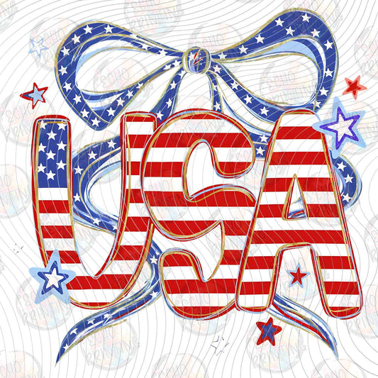 FOJG 778 - USA LETTERS WITH PATRIOTIC BOW