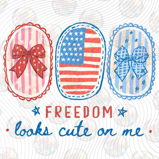 FOJG 789 - FREEDOM LOOKS CUTE ON ME PATRIOTIC POPSICLES