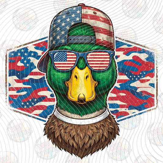 FOJG 803 - PATRIOTIC DUCK WITH SUNGLASSES