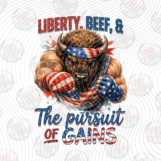 FOJG 814 - LIBERTY BEEF PURSUIT OF GAINS MUSCLE BULL