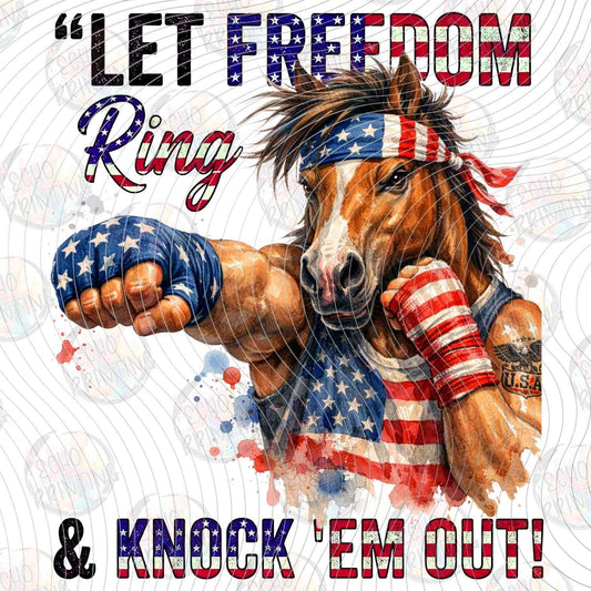 FOJG 820 - LET FREEDOM RING KNOCK EM OUT MUSCLE HORSE
