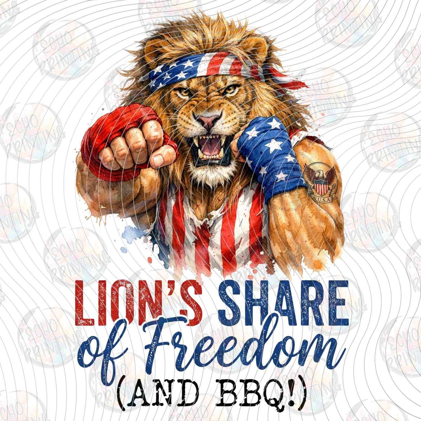 FOJG 825 - LIONS SHARE OF FREEDOM AND BBQ MUSCLE LION