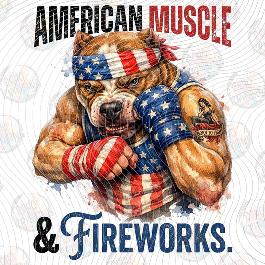 FOJG 828 - AMERICAN MUSCLE AND FIREWORKS MUSCLE PITBULL