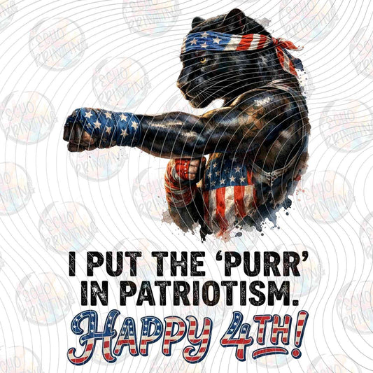 FOJG 830 - PURR IN PATRIOTISM HAPPY 4TH MUSCLE PANTHER