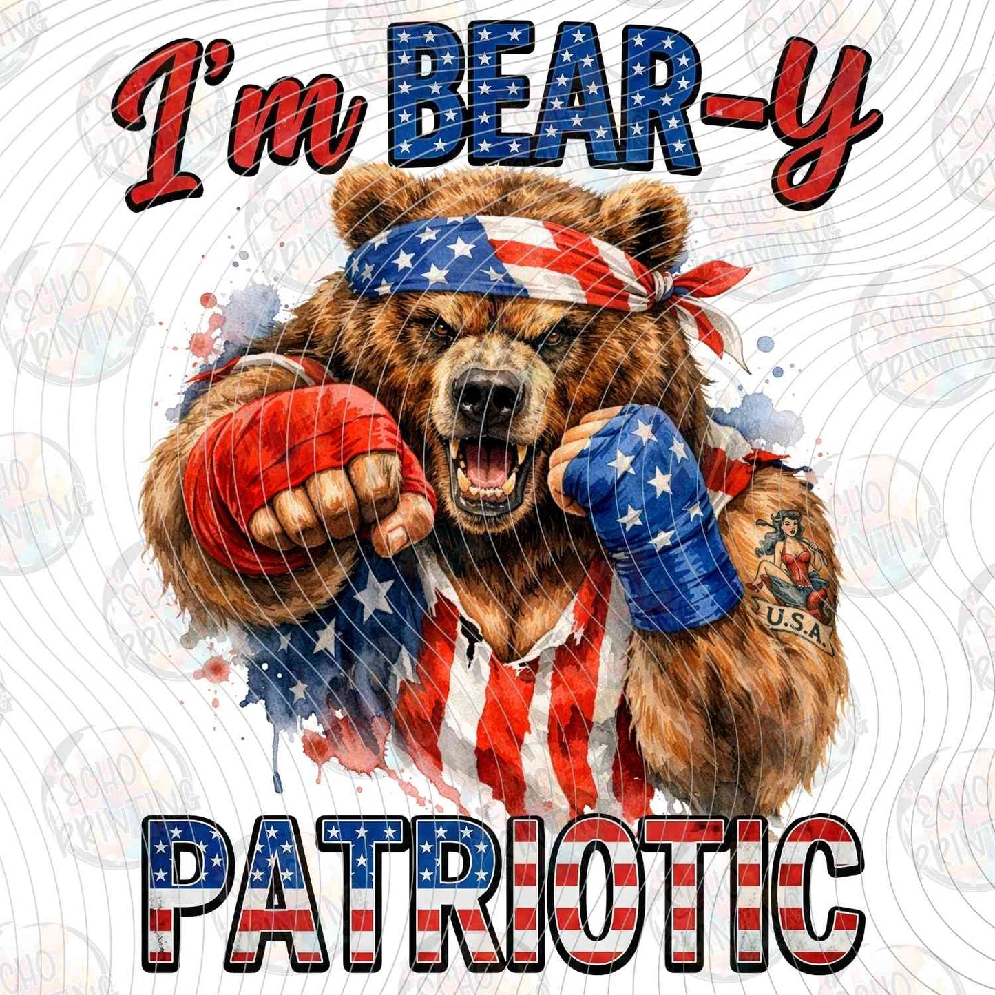 FOJG 835 - IM BEAR Y PATRIOTIC MUSCLE BEAR