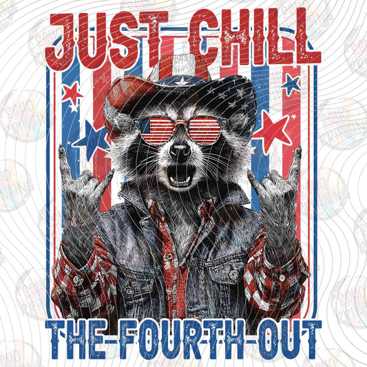 FOJG 840 - JUST CHILL THE FOURTH OUT DOG WITH SUNGLASSES