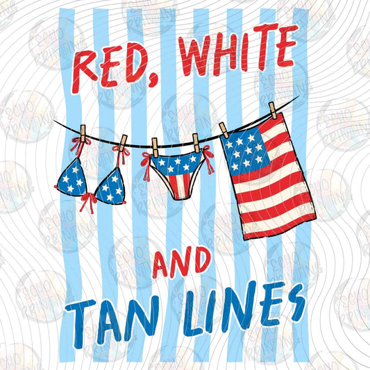 FOJG 869 - RED WHITE AND TAN LINES