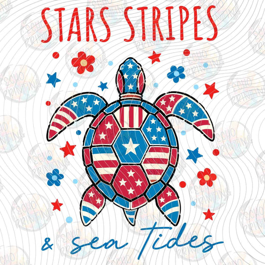 FOJG 878 - STARS STRIPES AND SEA TIDES TURTLE