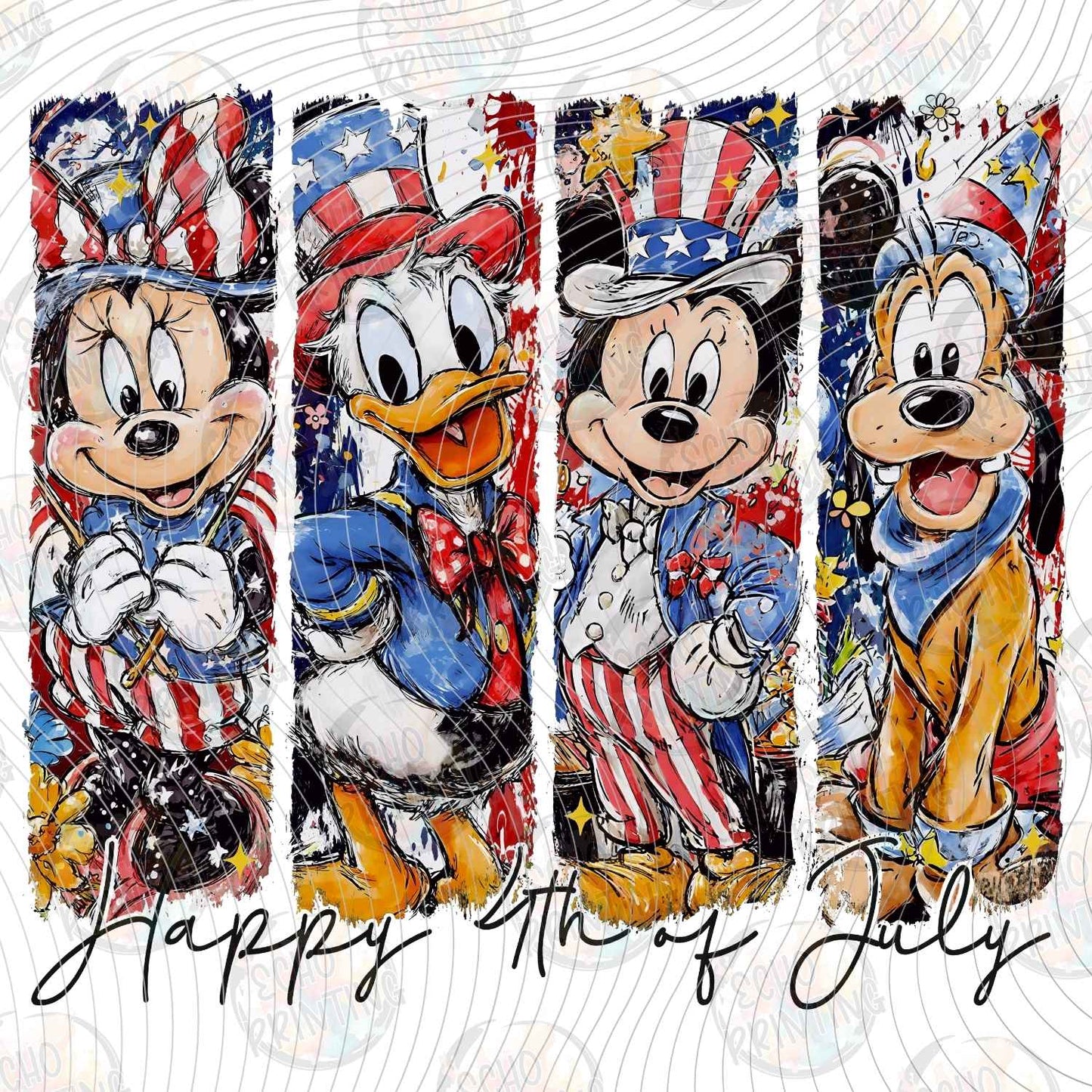 FOJG 884 - PATRIOTIC CARTOON FRIENDS