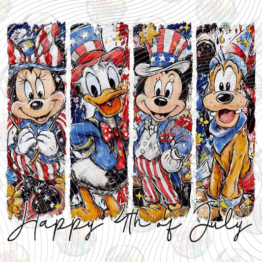 FOJG 884 - PATRIOTIC CARTOON FRIENDS