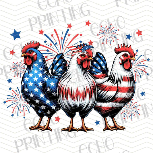 FOJG 90 - PATRIOTIC ROOSTERS