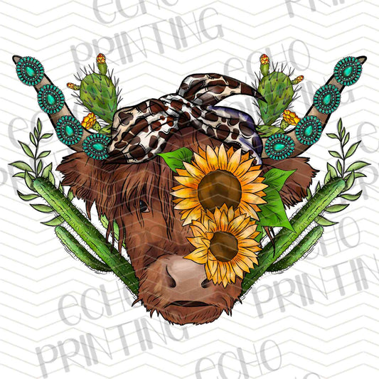 FRMG 130 – SUNFLOWER HIGHLAND COW
