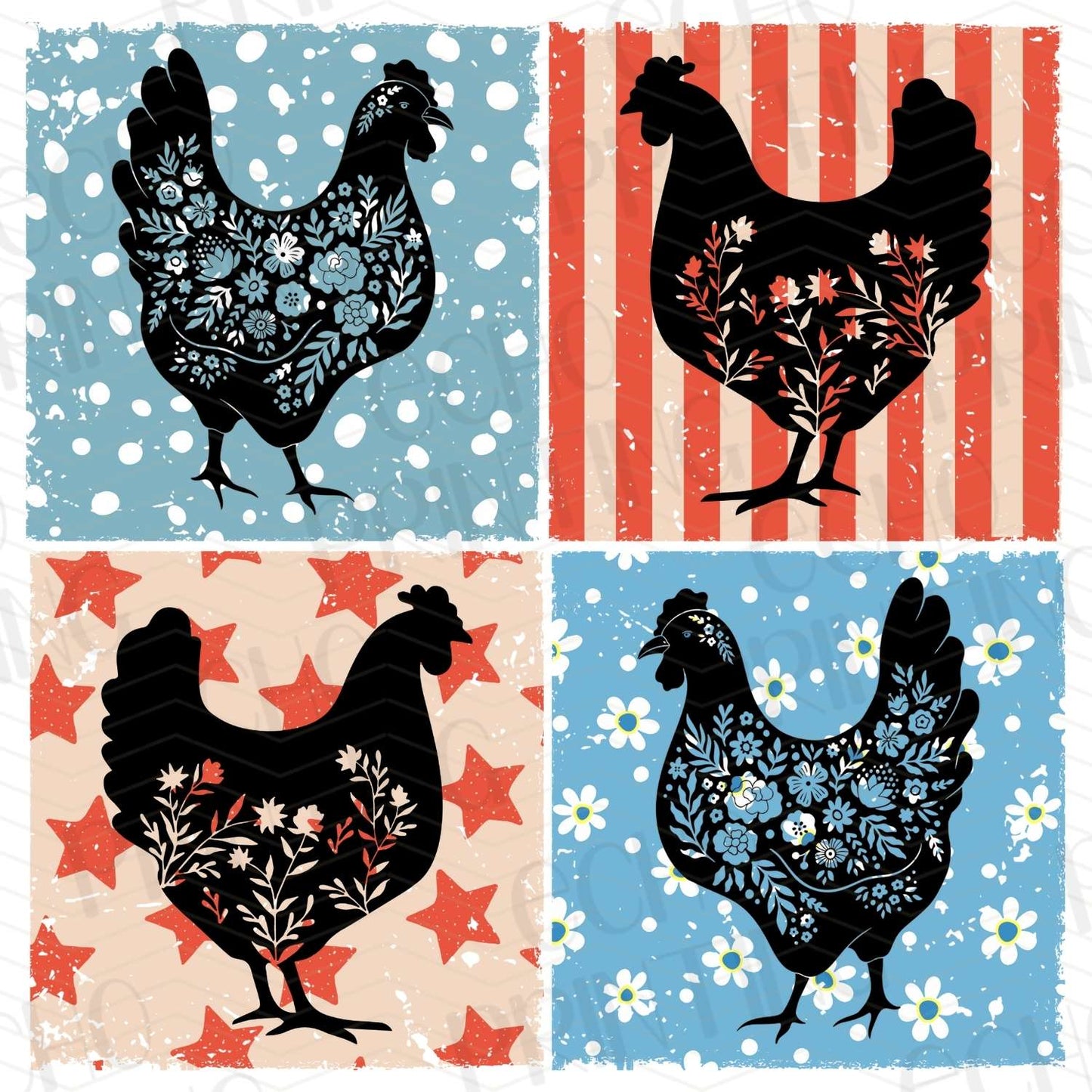FRM 18 – CHICKEN BLOCKS IN AMERICAN COLORS