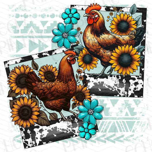 FRM 39 – VINTAGE ROOSTERS AND SUNFLOWERS
